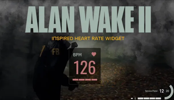 Alan Wake 2 inspired heart rate widget