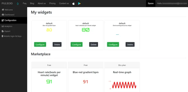 Configuration page