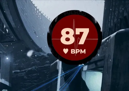 Deathloop style heart rate widget