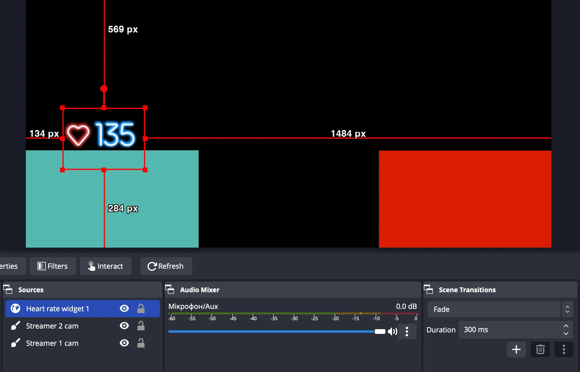 heart rate widget in OBS