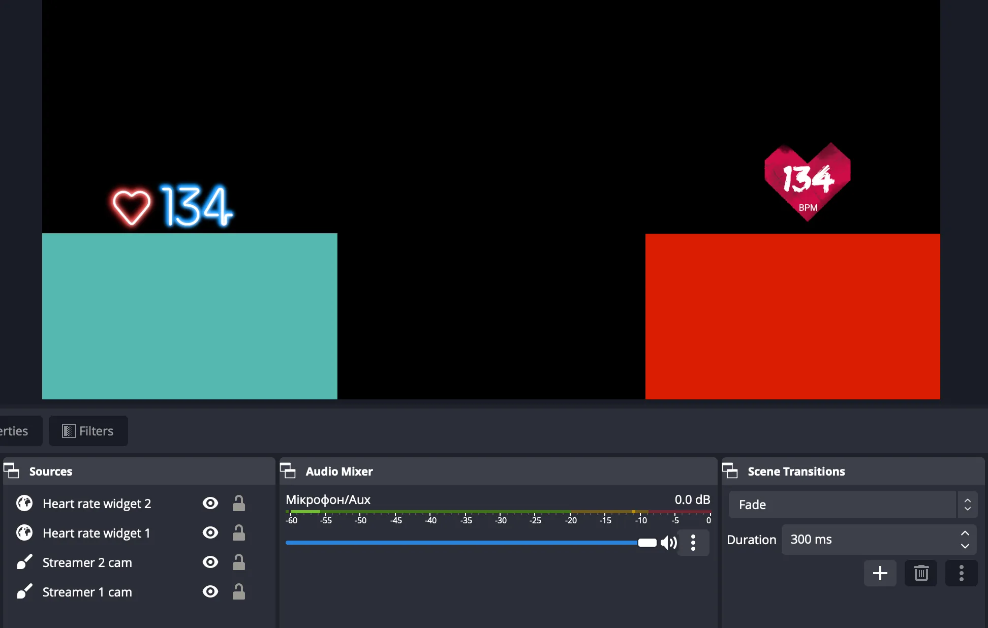 heart rate widget in OBS