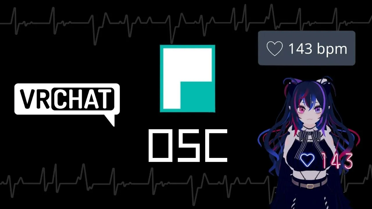 Pulsoid Desktopの標準搭載OSC機能でストリーミングされたリアルタイムの心拍数BPMを表示するVRChatのアバターとチャットボックス