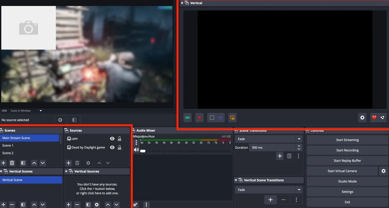 Vertical canvas in OBS