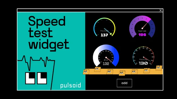 Speed test (speedometer) heart rate widget for your live stream