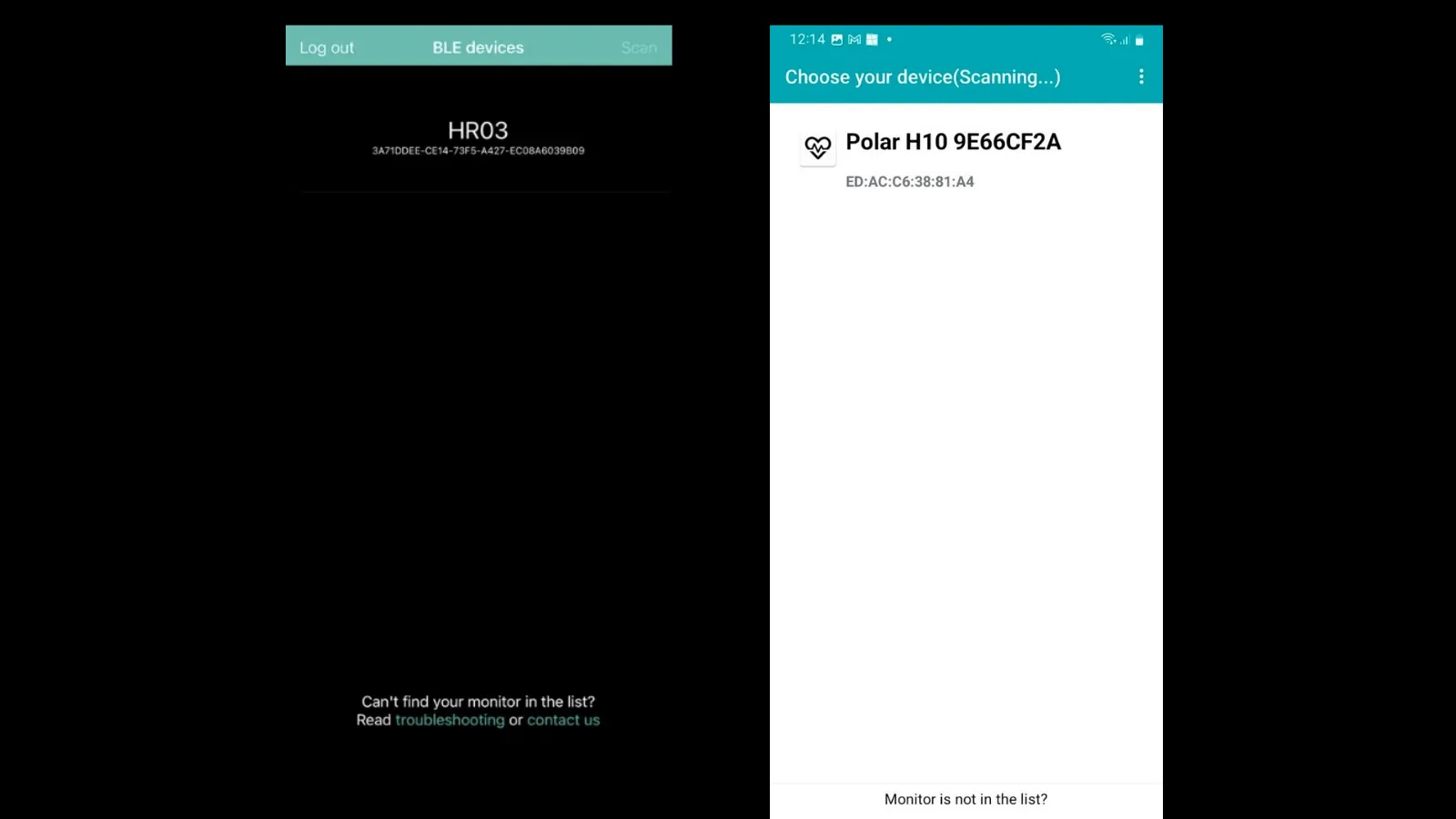 Devices pages in apps Devices pages in apps